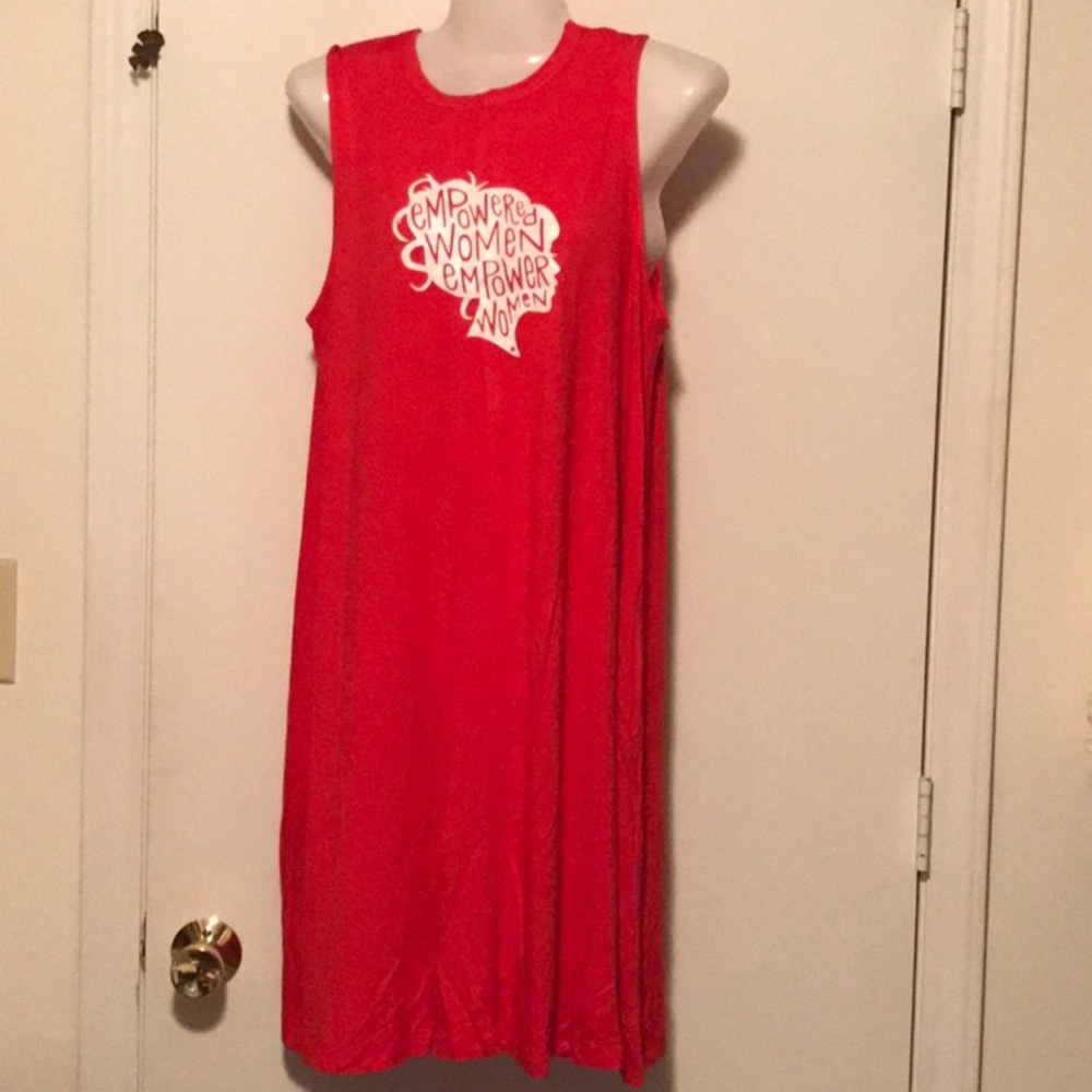 NWOT Red Time & Tru A line dress